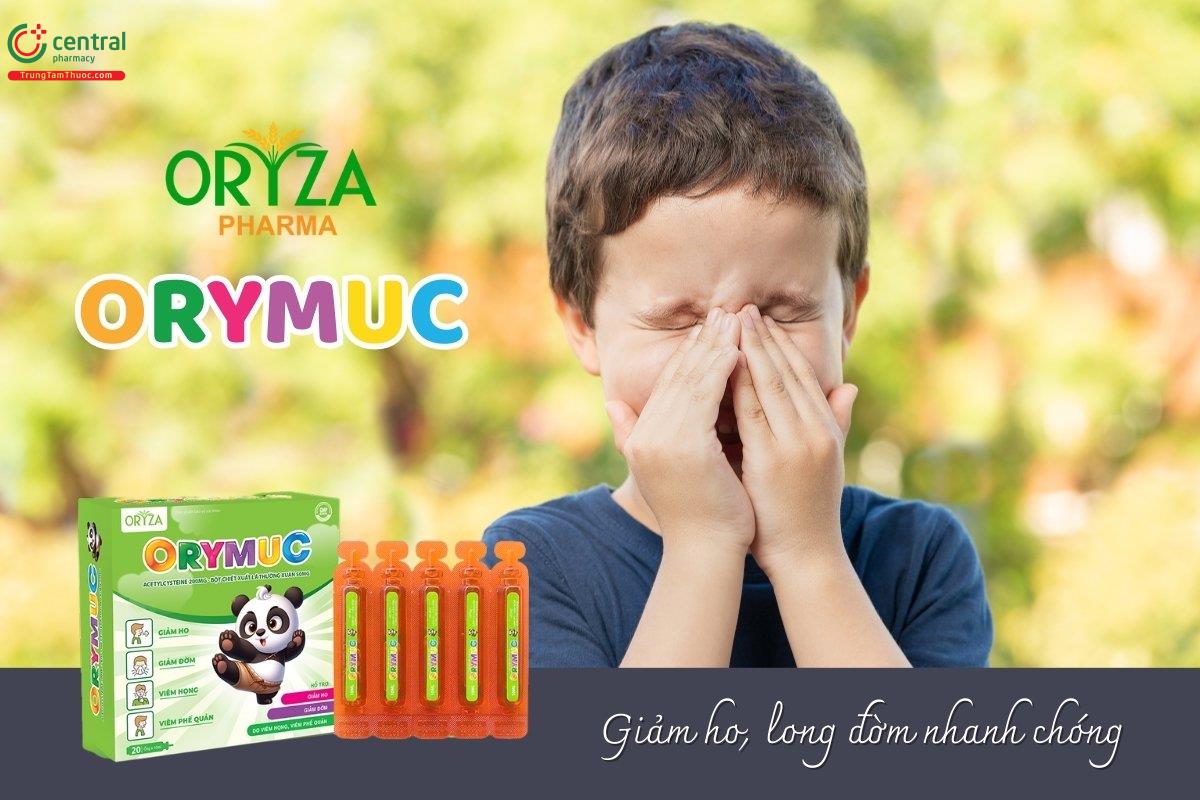 Siro ho long đờm Orymuc có tác dụng giảm ho, long đờm nhanh chóng, giúp thông thoáng đường thở, hỗ trợ tăng cường miễn dịch, giúp cơ thể chống lại virus và vi khuẩn.