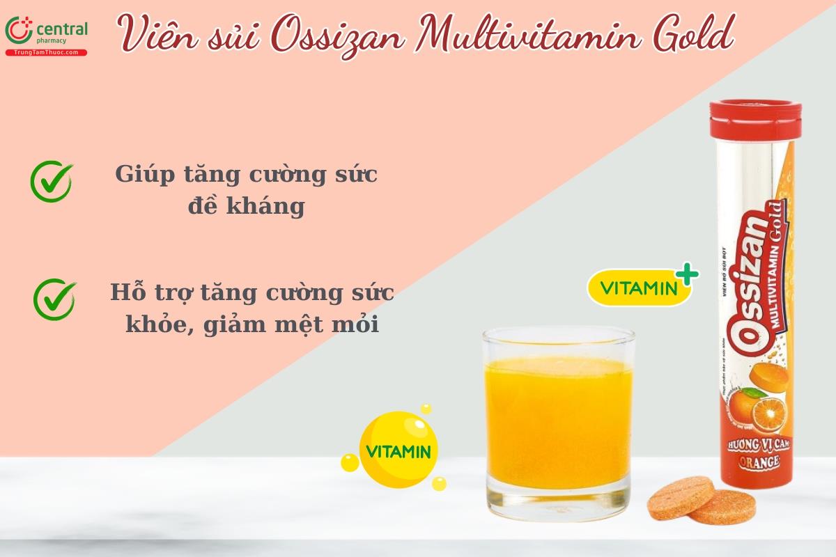 Viên sủi Ossizan Multivitamin Gold - Hỗ trợ tăng cường sức khỏe