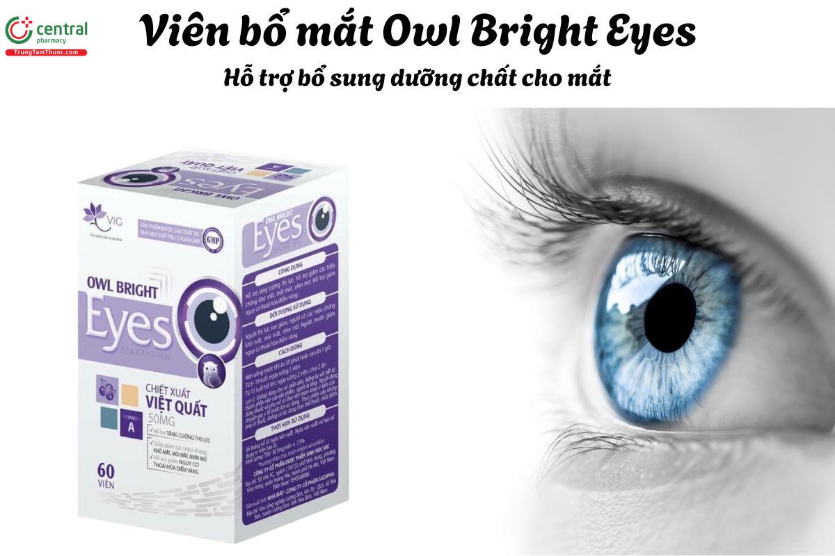 Viên bổ mắt Owl Bright Eyes - Giúp giảm tình trạng mỏi mắt và khô mắt 