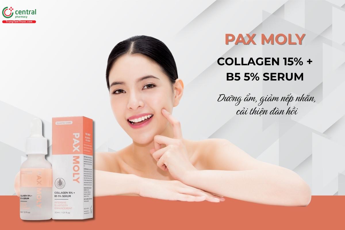 PAX MOLY Collagen 15% + B5 5% Serum làm mờ nếp nhăn, tăng đàn hồi cho da