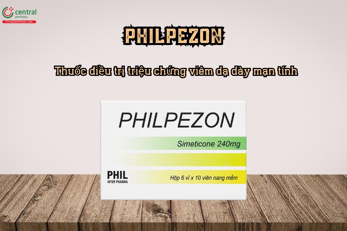 Thuốc PHILPEZON (Simeticone 240mg) điều trị giảm triệu chứng đầy hơi