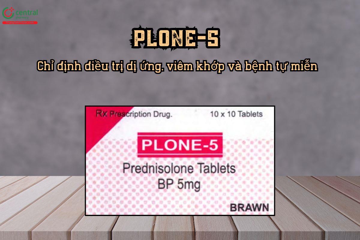 Thuốc PLONE-5 chứa Prednisolone 5mg điều trị dị ứng, viêm khớp 