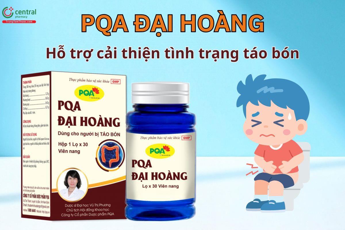 PQA Đại Hoàng hỗ trợ nhuận tràng, cải thiện tình trạng táo bón