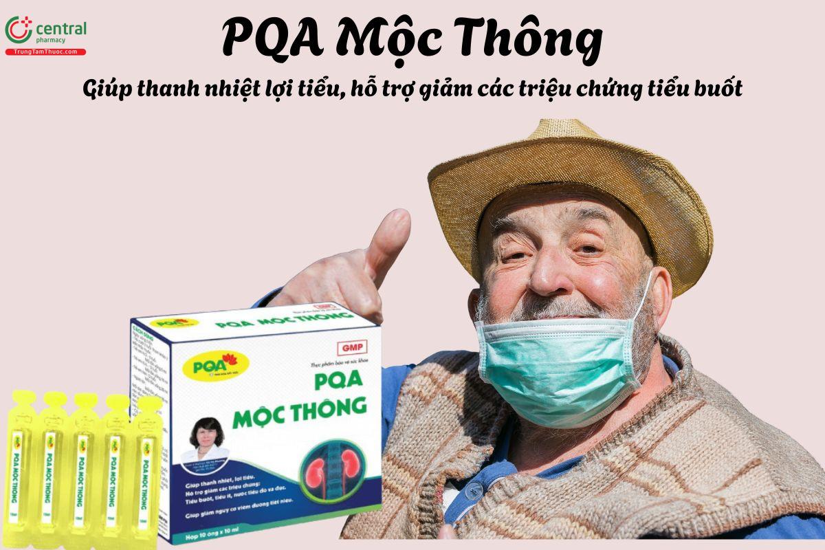 PQA Mộc Thông - Giảm triệu chứng tiểu buốt, lượng nước tiểu ít