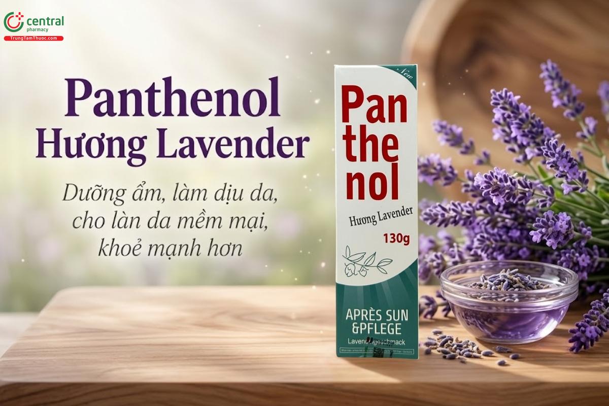 Panthenol Hương Lavender 130g nuôi dưỡng, cấp ẩm và làm dịu da