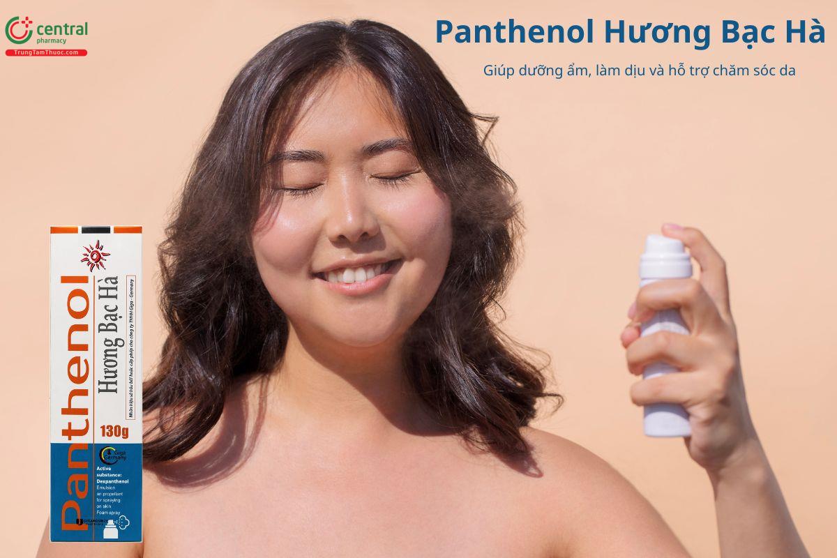 Panthenol Hương Bạc Hà hỗ trợ dưỡng ẩm, làm dịu và hỗ trợ chăm sóc da