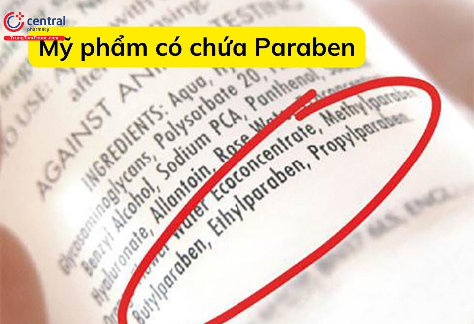 Paraben được sử dụng trong sản xuất mỹ phẩm