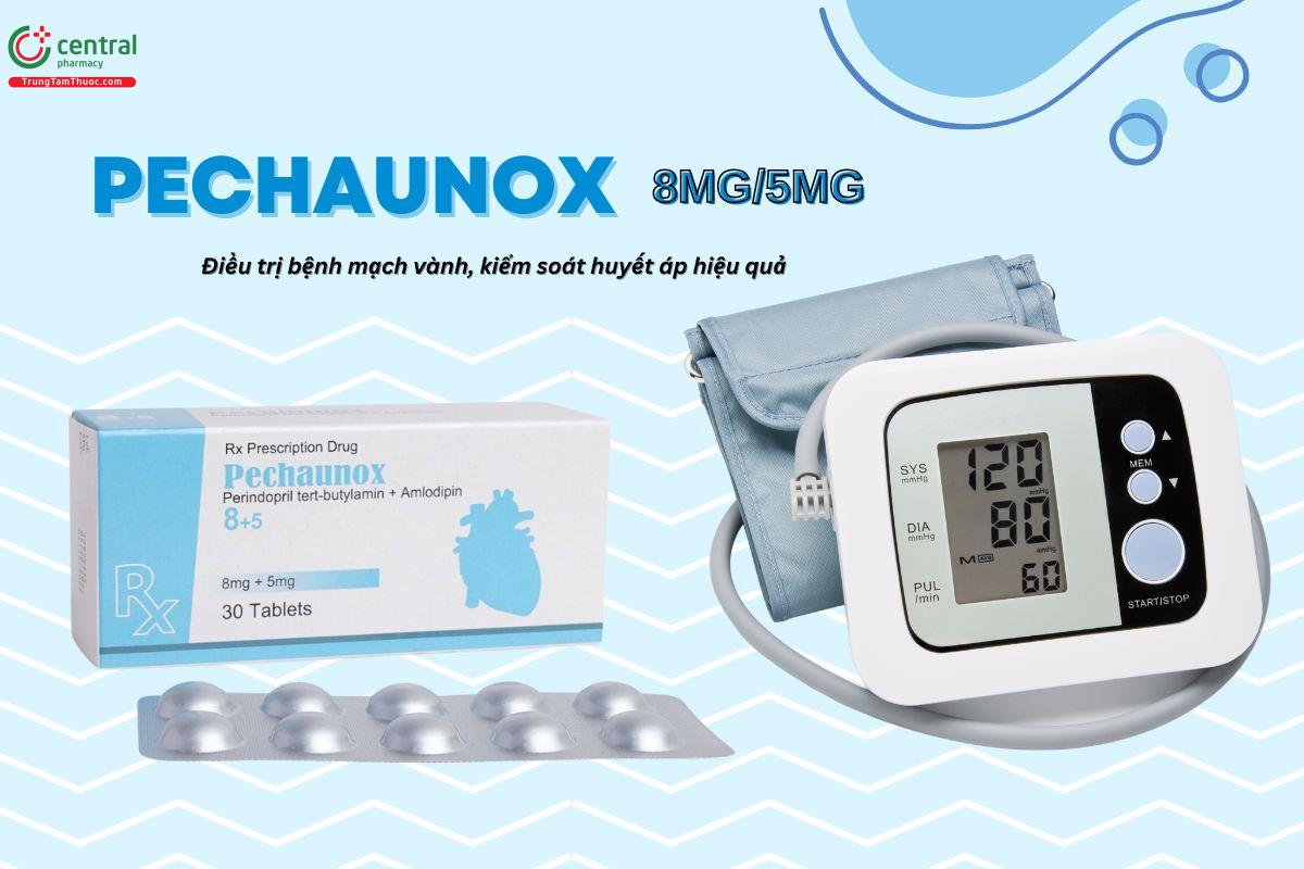 Thuốc Pechaunox 8mg/5mg điều trị tăng huyết áp (Hộp 30 viên)