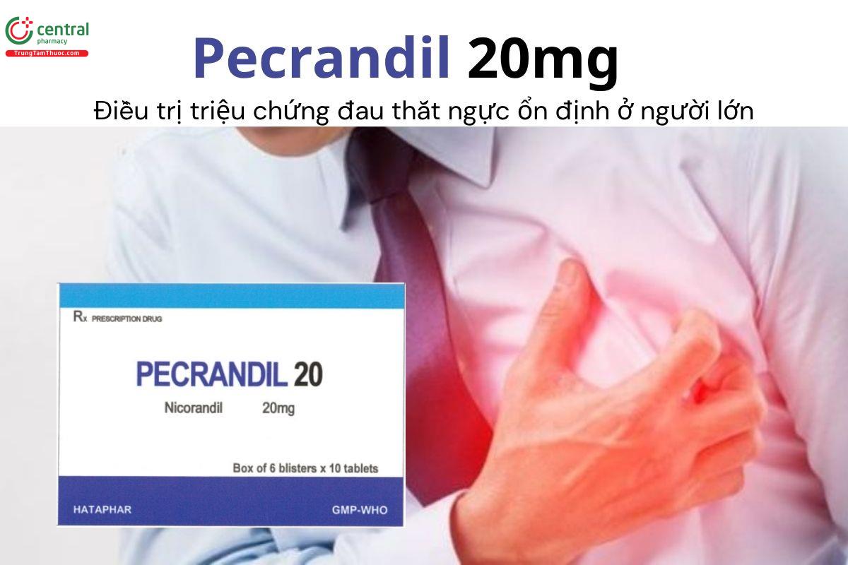 Thuốc Pecrandil 20mg - Điều trị triệu chứng đau thắt ngực ổn định ở người lớn