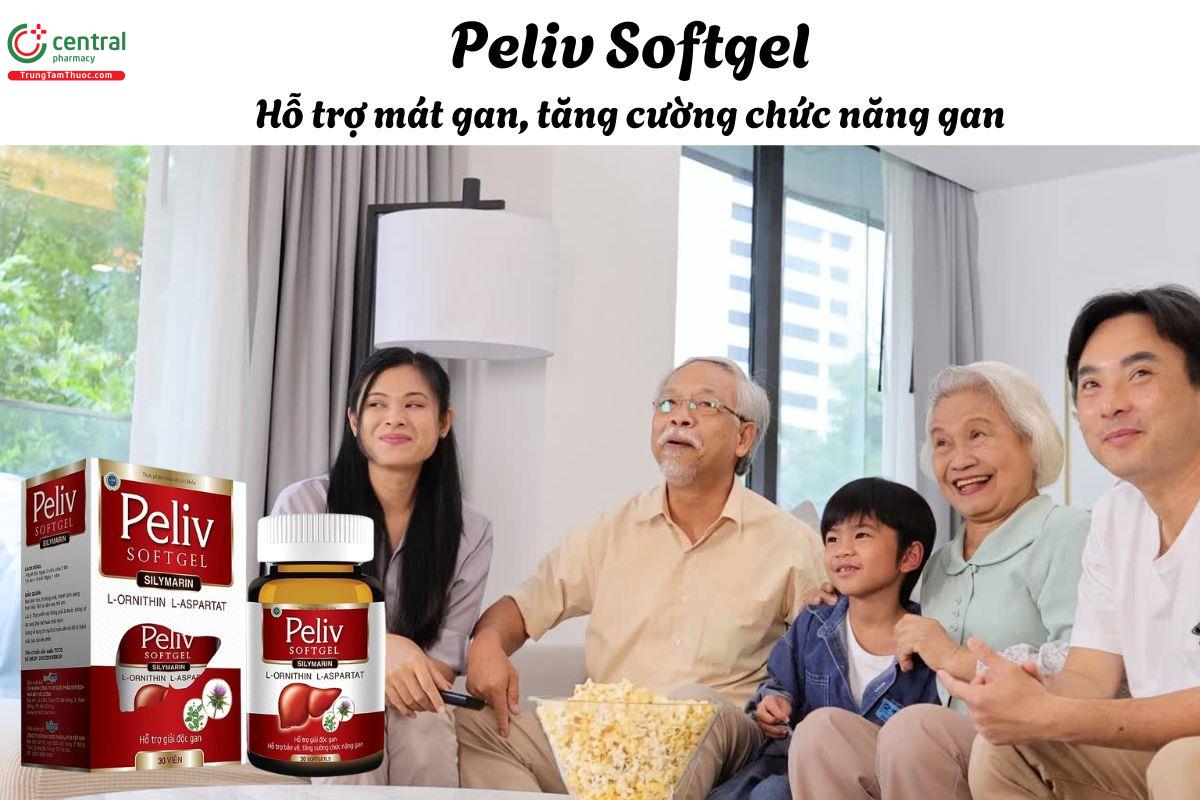Peliv Softgel - Giúp bảo vệ gan, tăng cường chức năng gan
