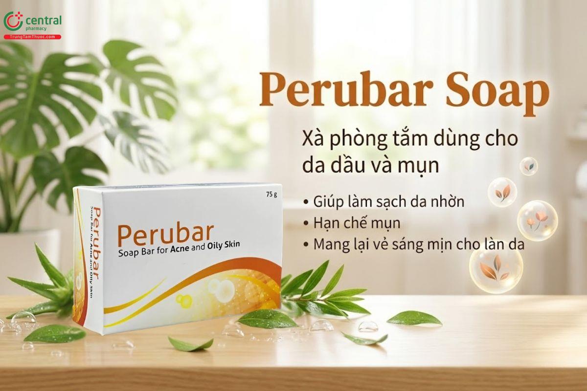 Xà phòng Perubar Soap 75g Lanark Laboratories giảm mụn, làm mịn da