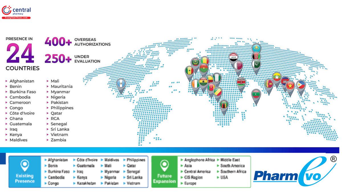 PharmEvo - Hiện diện toàn cầu