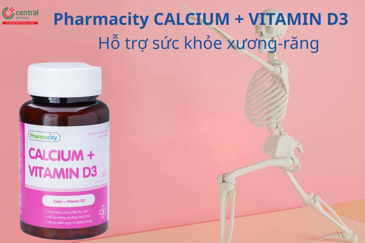 Pharmacity CALCIUM + VITAMIN D3 hỗ trợ sức khỏe xương-răng