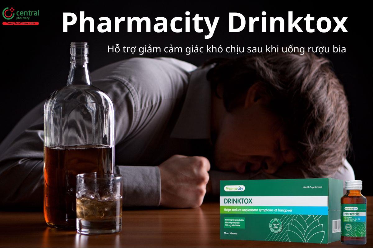 Pharmacity Drinktox giúp giảm khó chịu sau khi uống rượu bia