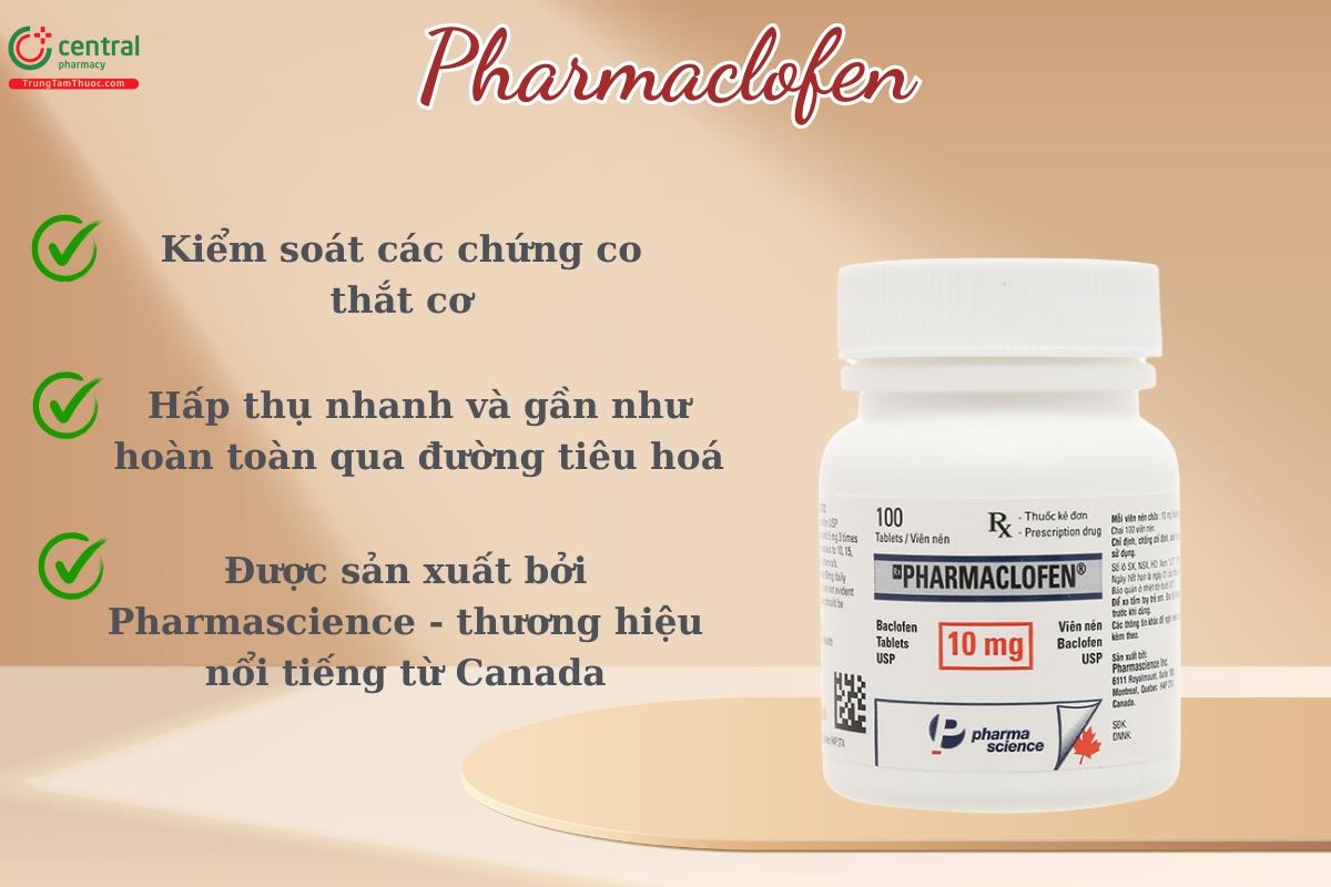 Thuốc Pharmaclofen - Điều trị hiệu quả chứng co thắt cơ xương quá mức