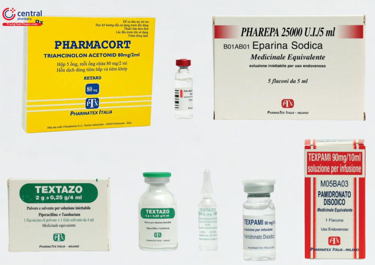 Một số sản phẩm của Pharmatex Italia