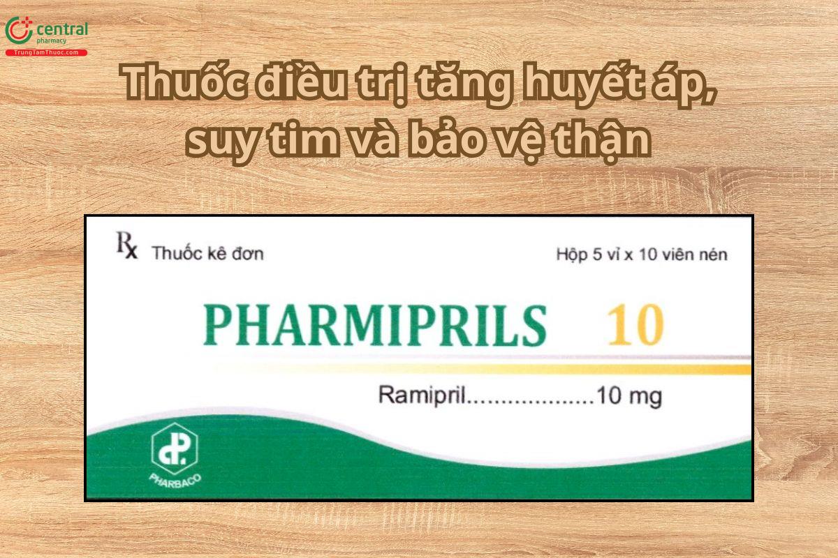Thuốc Pharmiprils 10 điều trị tăng huyết áp, suy tim và bảo vệ thận