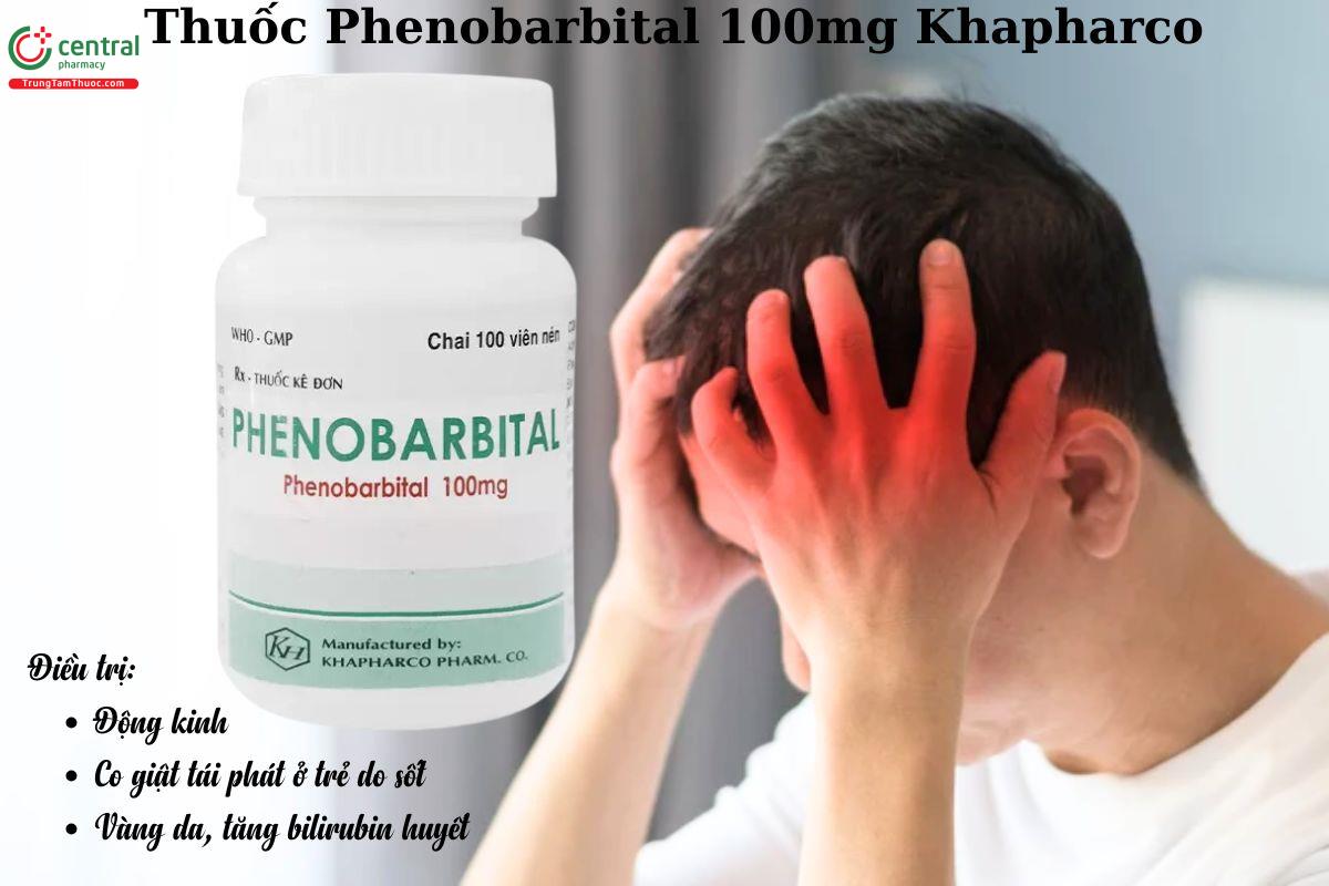 Chỉ định của thuốc Phenobarbital 100mg Khapharco lọ 100 viên