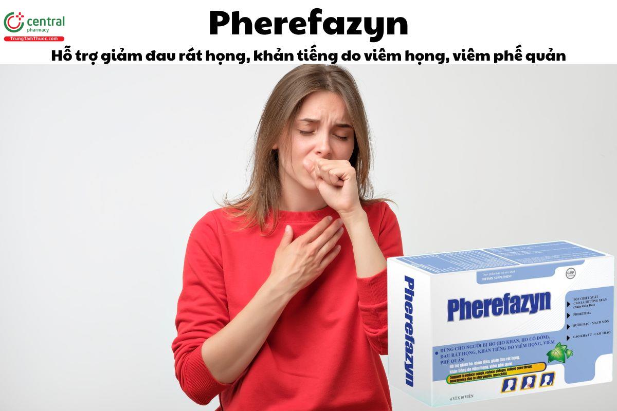 Pherefazyn - Giúp giảm đau rát họng, khản tiếng do viêm họng