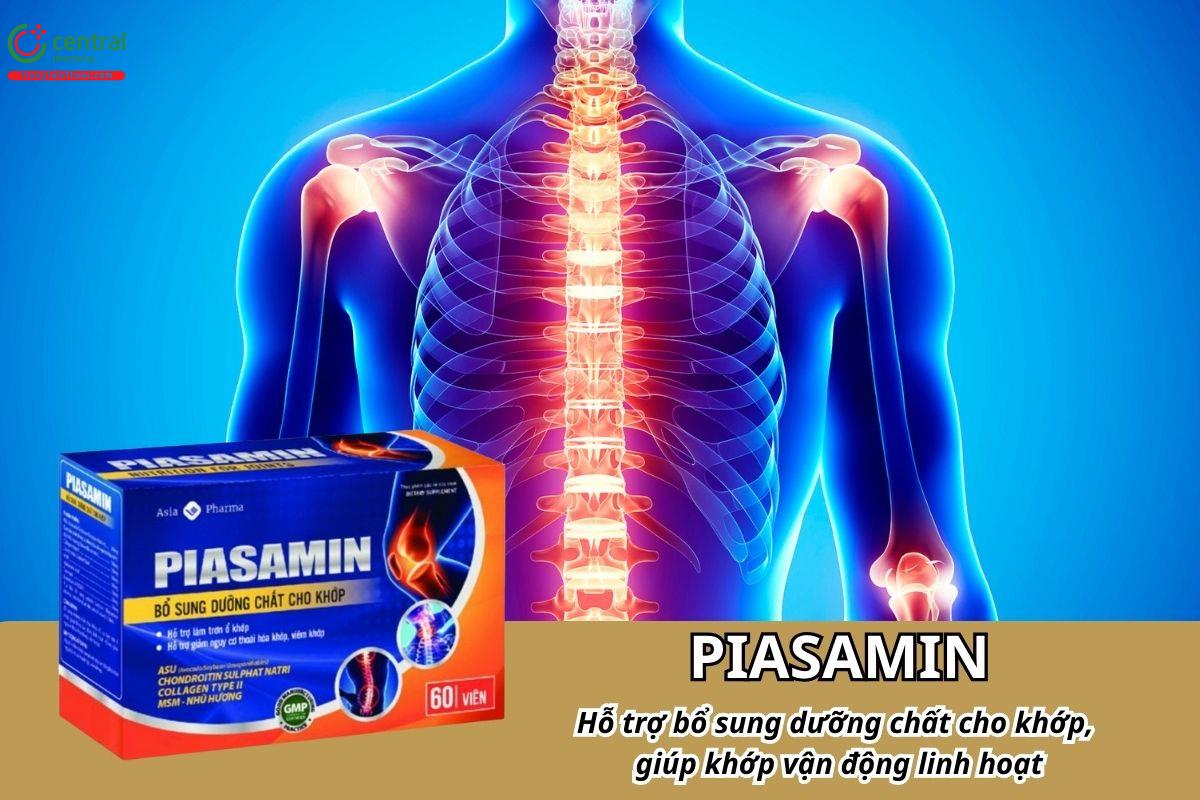 Piasamin hỗ trợ bổ sung dưỡng chất cho khớp, giúp khớp vận động linh hoạt