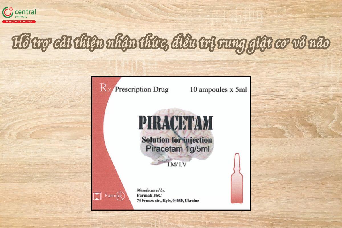 Thuốc Piracetam 1g/5ml Farmak JSC điều trị rung giật cơ nguồn gốc vỏ não