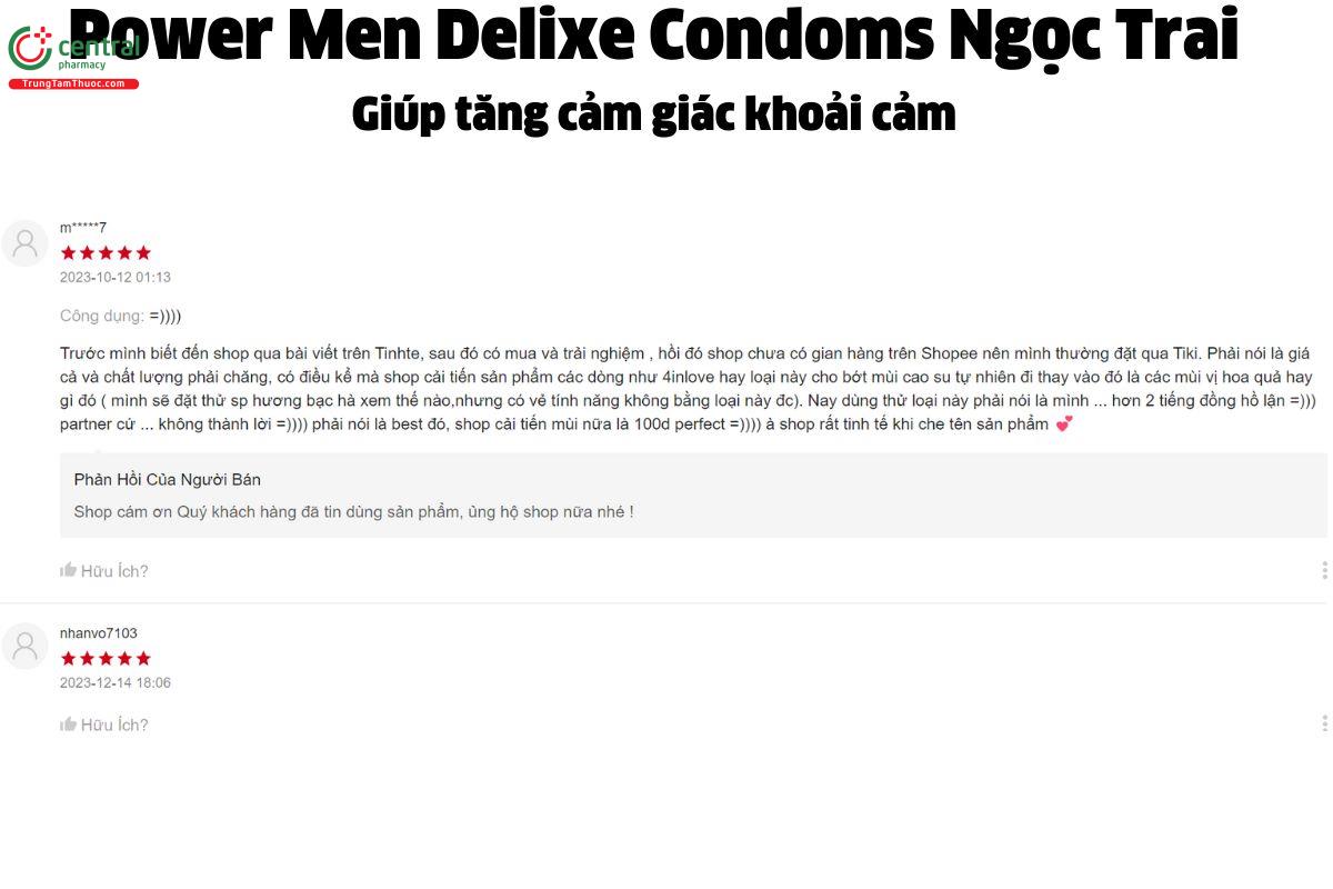 Bao cao su Power Men Delixe Condoms Ngọc Trai