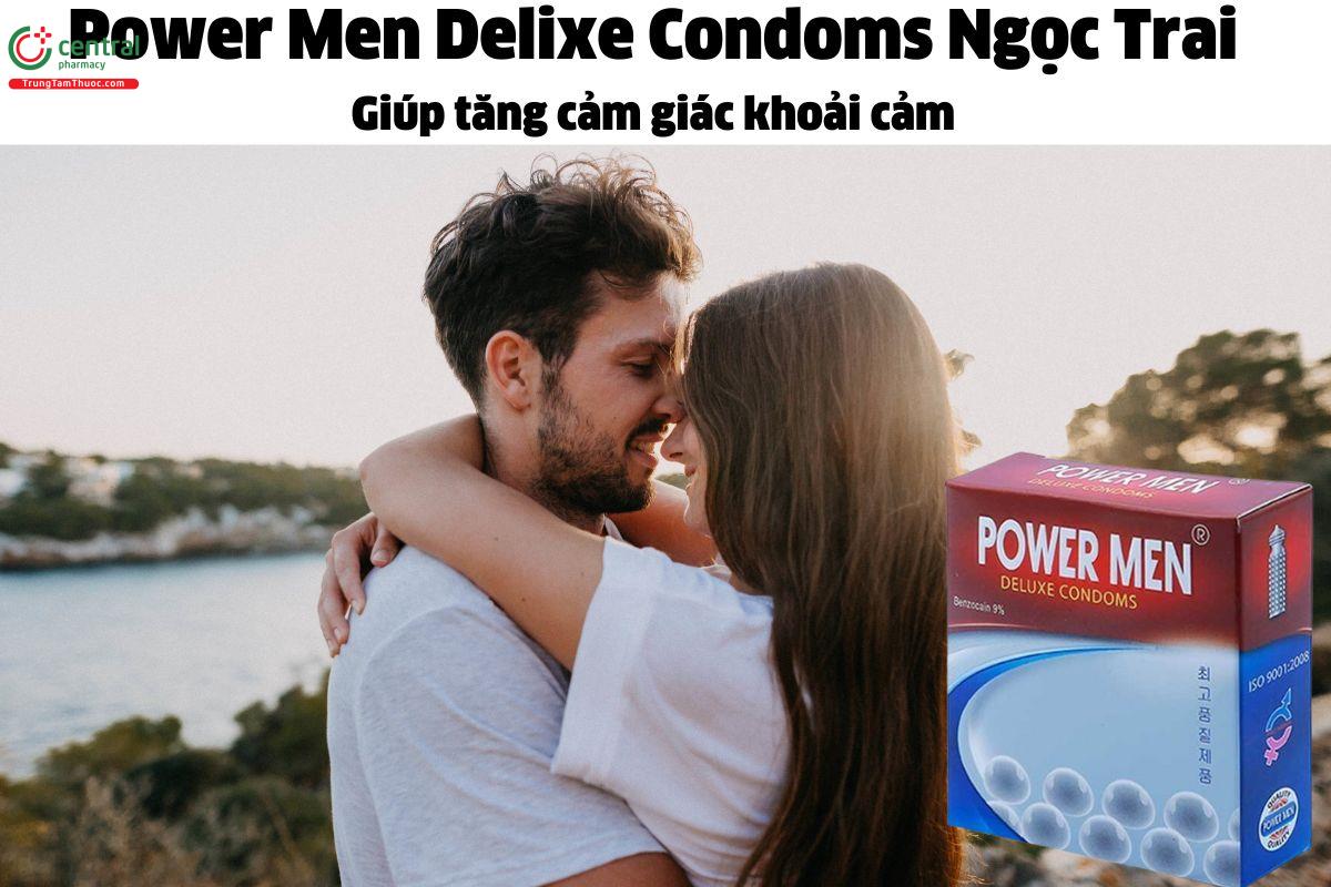 Bao cao su Power Men Delixe Condoms Ngọc Trai - Giúp tăng khoái cảm 