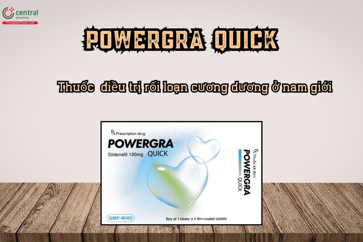 Thuốc  Powergra Quick 100mg điều trị rối loạn cương dương ở nam giới