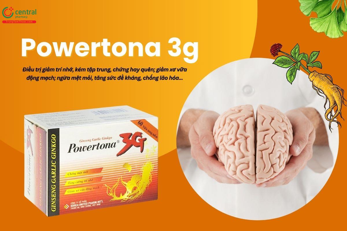 Thuốc Powertona 3g điều trị chứng mất trí nhớ ngắn hạn, kém tập trung