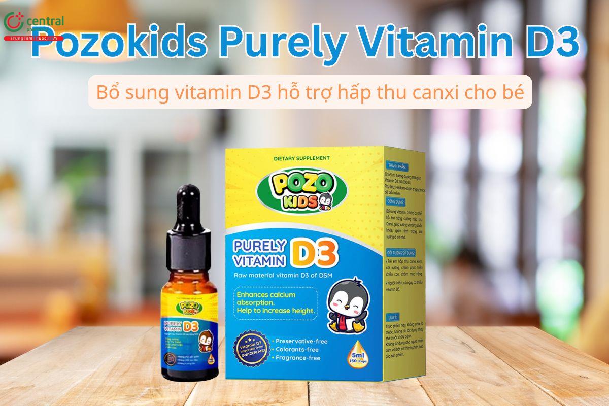 Pozokids Purely Vitamin D3 bổ sung vitamin D3 hỗ trợ hấp thu Canxi