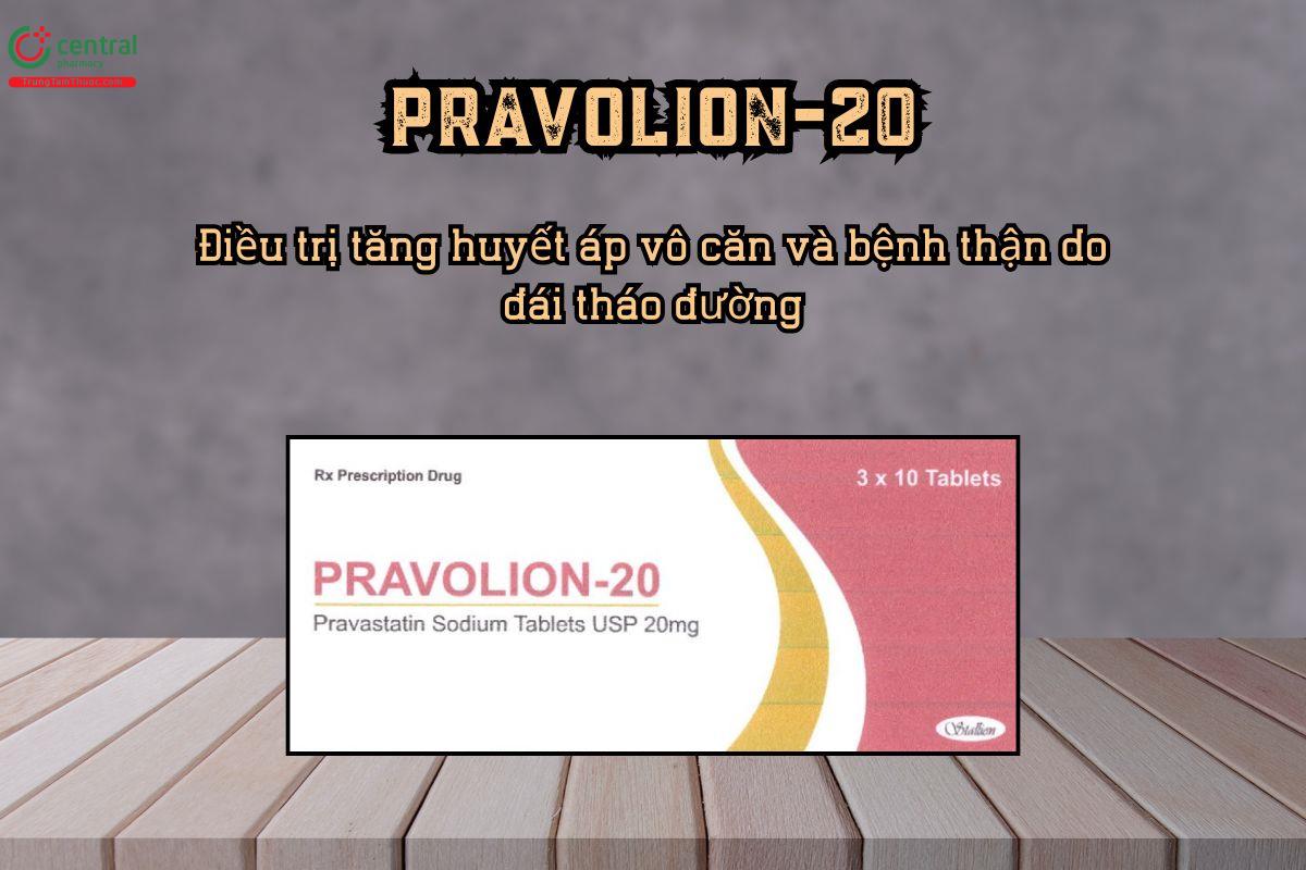 Thuốc Pravolion-20 điều trị tăng cholesterol máu, rối loạn lipid máu
