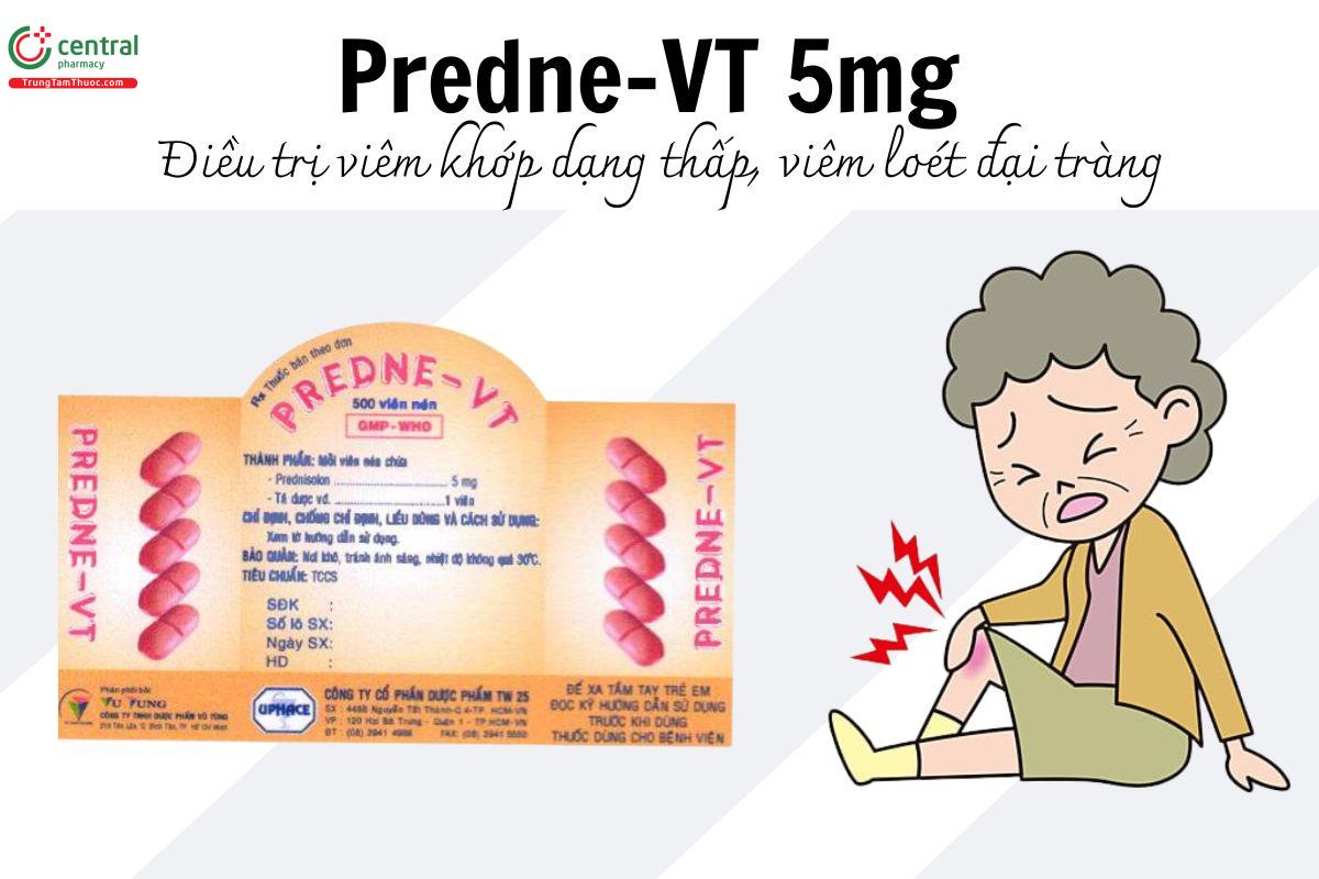 Thuốc Predne-VT 5mg - Điều trị viêm khớp dạng thấp, viêm loét đại tràng