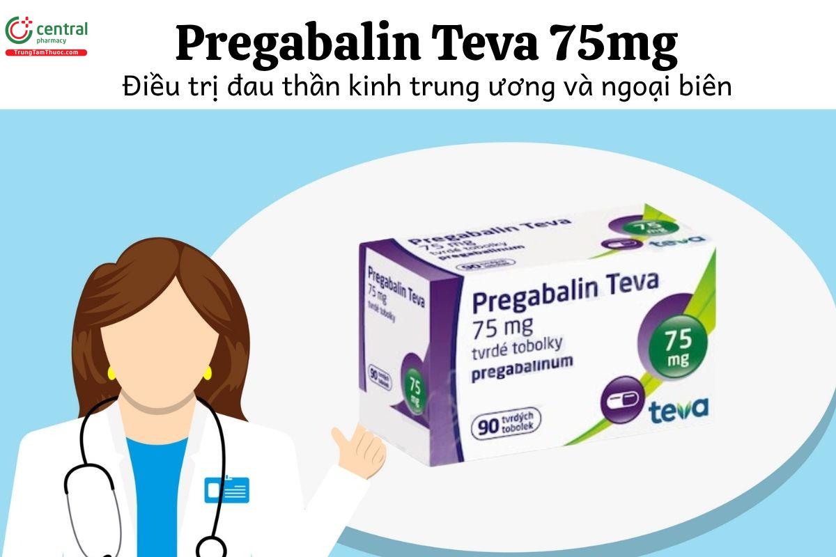 Thuốc Pregabalin Teva 75mg - Điều trị đau thần kinh trung ương và ngoại biên
