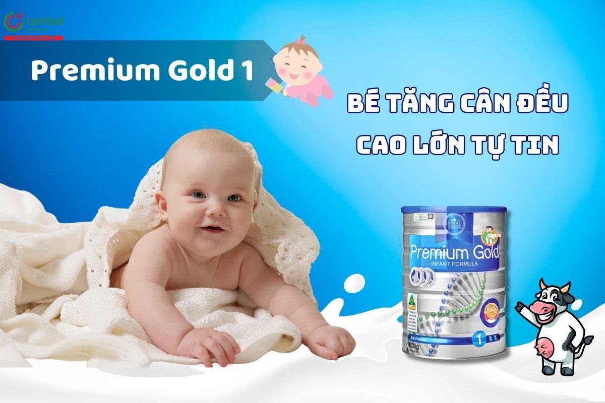 Sữa Hoàng gia Royal Ausnz Premium Gold 1 (0-6 tháng) là giải pháp thay thế hoàn hảo cho bữa ăn phụ đối với trẻ thiếu sữa hoặc không còn được bú sữa mẹ, hỗ trợ trẻ phát triển toàn diện