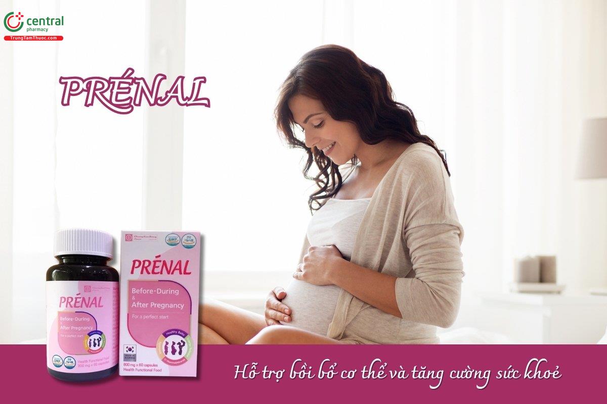 Viên uống Prénal có chứa các vitamin và khoáng chất thiết yếu, giúp cung cấp thêm vitamin và khoáng chất cần thiết, hỗ trợ nâng cao thể trạng và cải thiện sức khỏe tổng thể.
