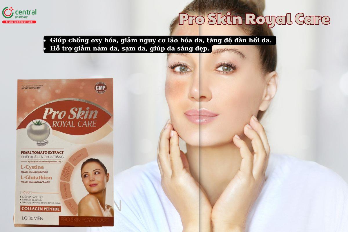Viên uống Pro Skin Royal Care giúp làm đẹp da, giảm nám, sạm da, giúp da trở nên mịn màng hơn