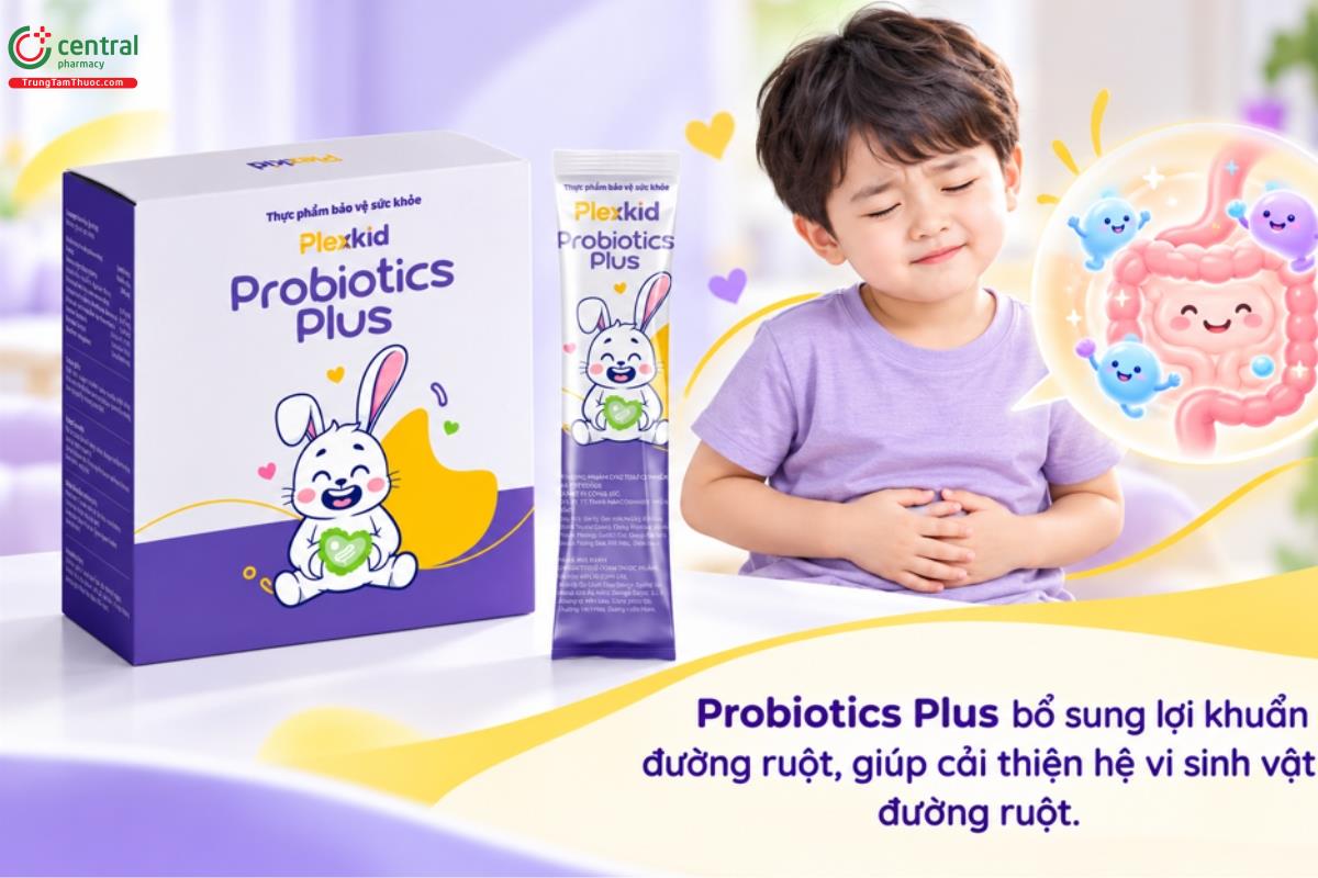 Probiotics Plus bổ sung lợi khuẩn đường ruột, giúp cải thiện hệ vi sinh vật đường ruột.