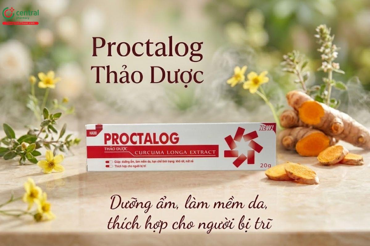 Proctalog Thảo Dược giúp dưỡng ẩm cho người bị trĩ, nứt kẽ hậu môn