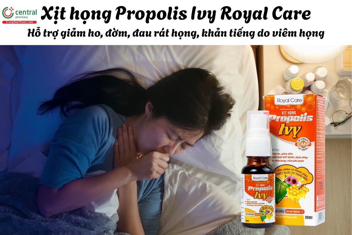 Xịt họng Propolis Ivy Royal Care - Giúp làm dịu cơn ho, giảm ho, long đờm
