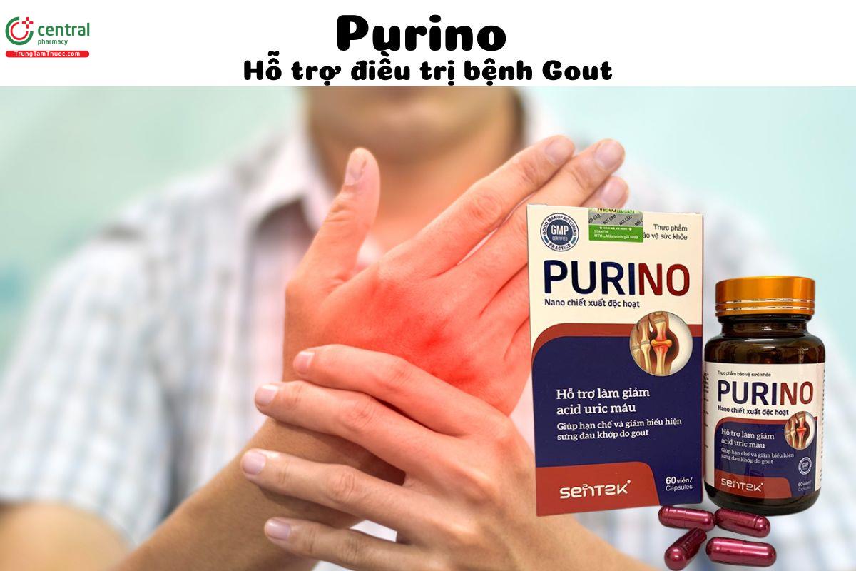 Purino Giúp giảm các biểu hiện sưng đau khớp do mắc Gout