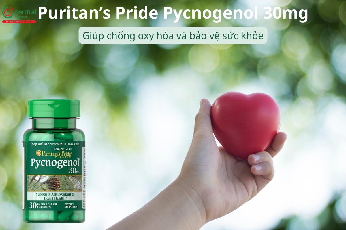 Puritan’s Pride Pycnogenol 30mg hỗ trợ chống oxy hóa, bảo vệ cơ thể