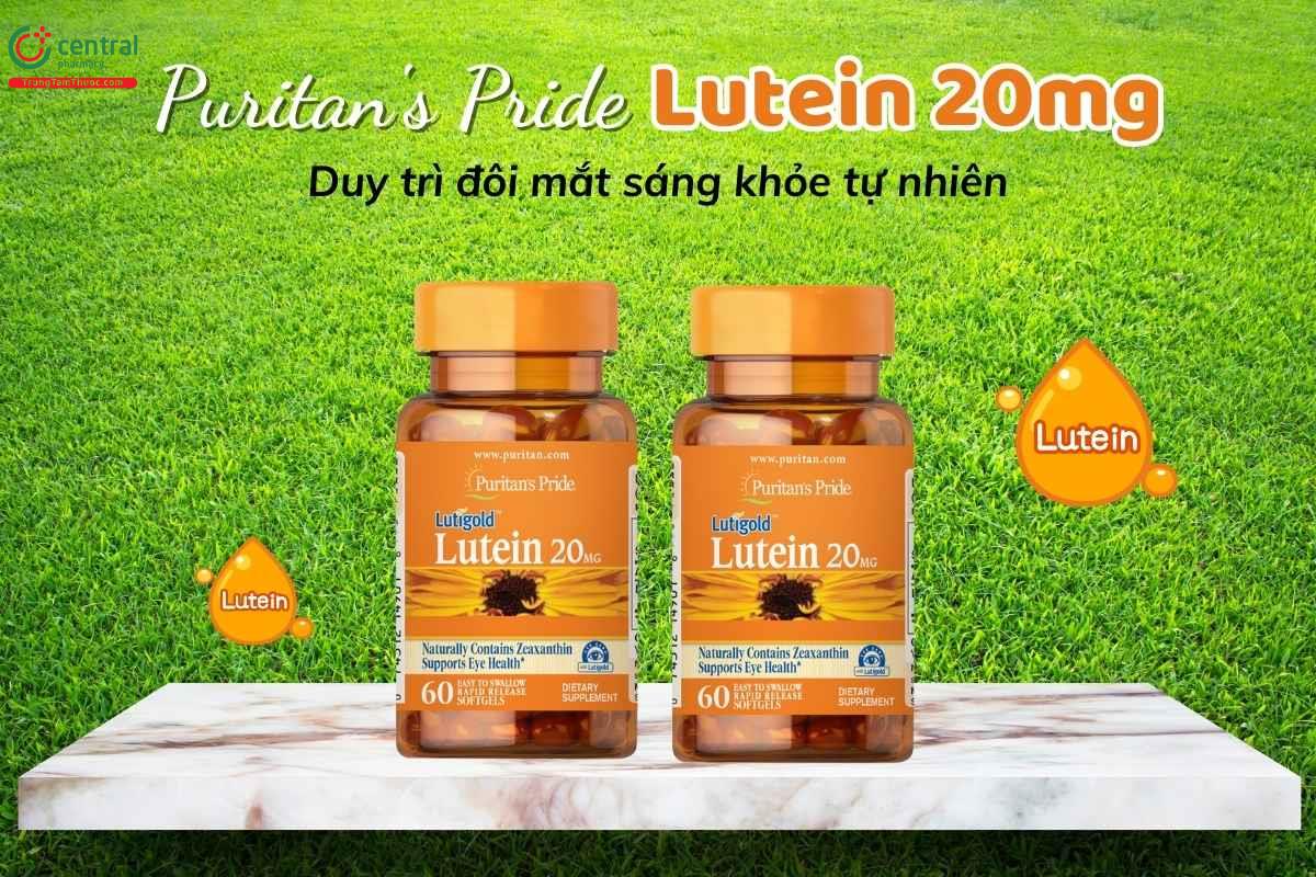 Viên uống bổ mắt lutein Puritan's Pride giúp bổ sung dưỡng chất thiết yếu để duy trì đôi mắt sáng khỏe tự nhiên