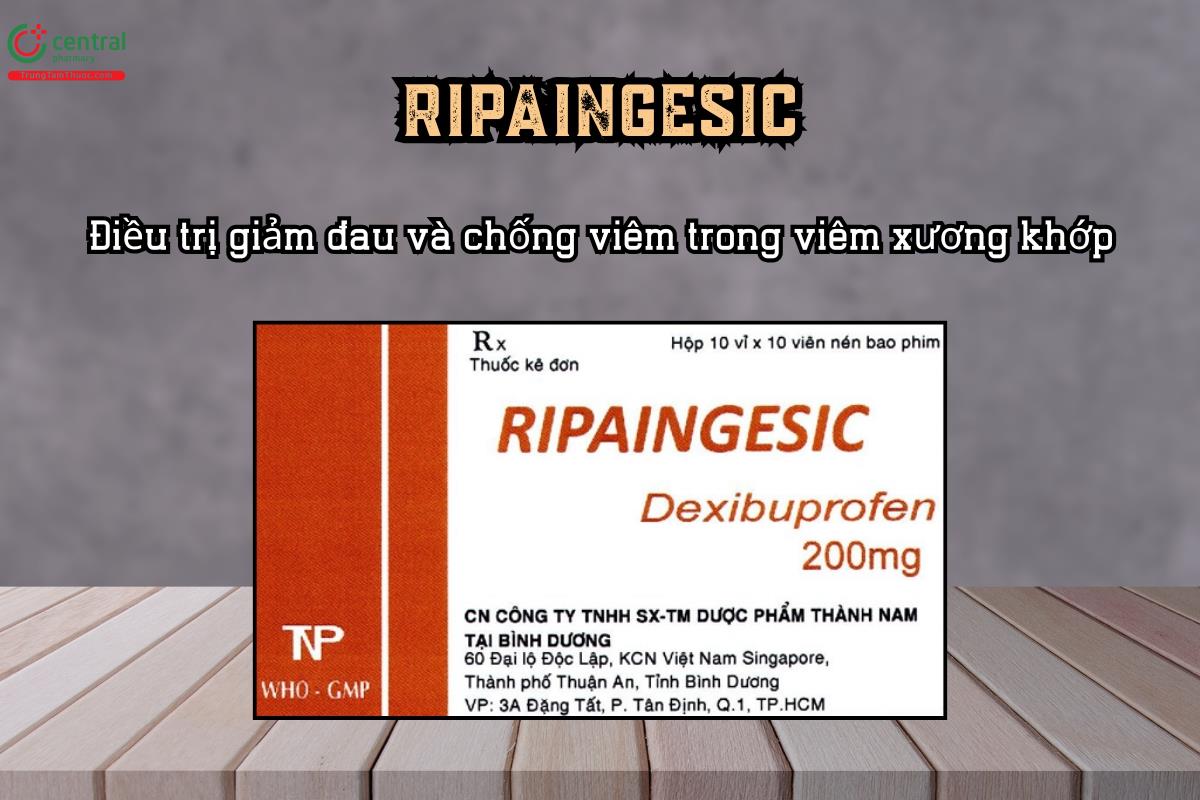 Thuốc giảm đau kháng viêm RIPAINGESIC chứa Dexibuprofen