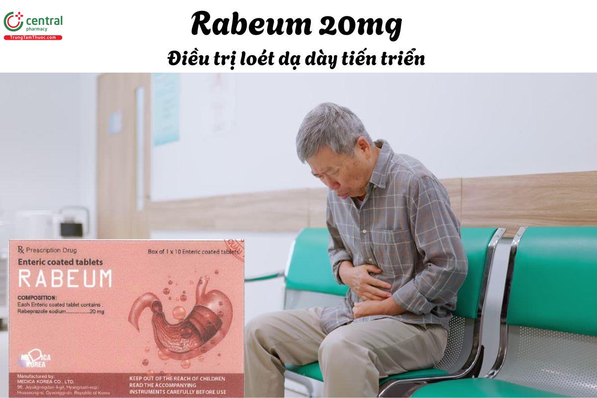 Thuốc Rabeum 20mg - Điều trị triệu chứng trào ngược dạ dày-thực quản