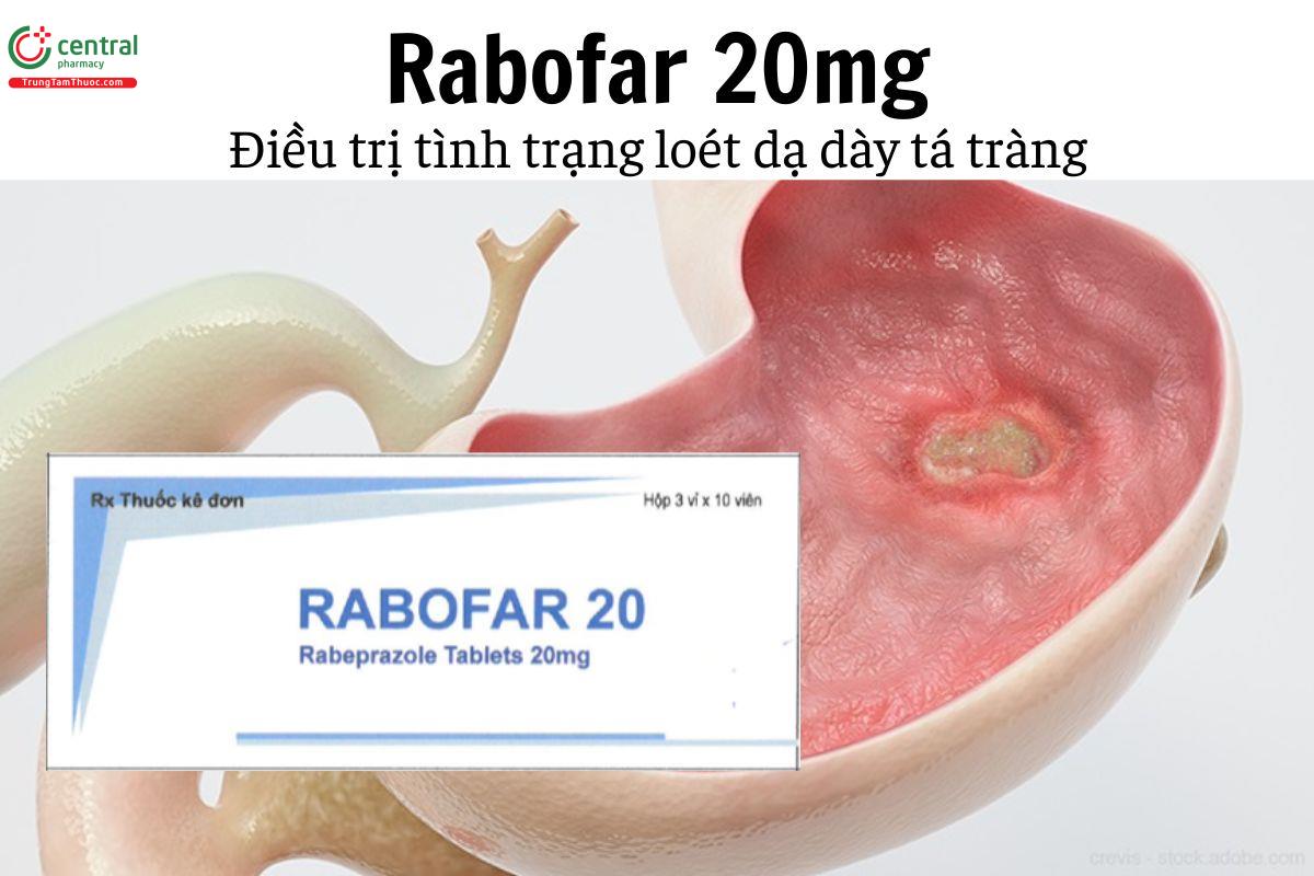 Thuốc Rabofar 20mg - Điều trị tình trạng viêm thực quản do trào ngược