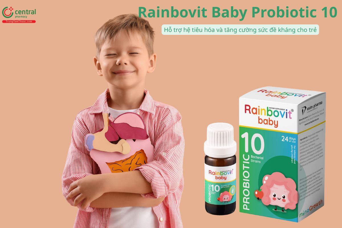 Rainbovit Baby Probiotic 10 bổ sung lợi khuẩn, hỗ trợ tiêu hóa