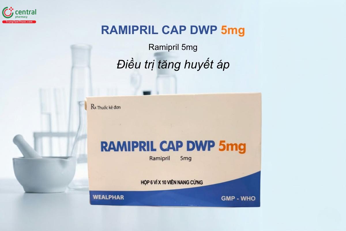 Ramipril cap Dwp 5mg điều trị tăng huyết áp, suy tim sung huyết
