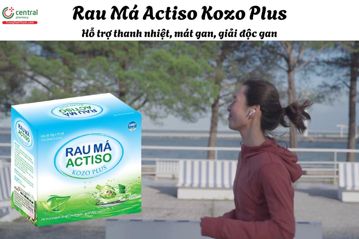 Rau Má Actiso Kozo Plus 20 ống - Giúp thanh nhiệt cơ thể, mát gan