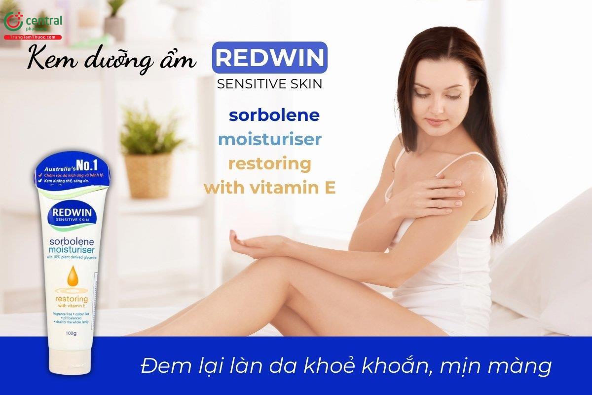 Kem dưỡng Redwin Sorbolene Moisturiser mang đến khả năng dưỡng ẩm sâu và bền lâu, hỗ trợ ngăn ngừa tình trạng khô da