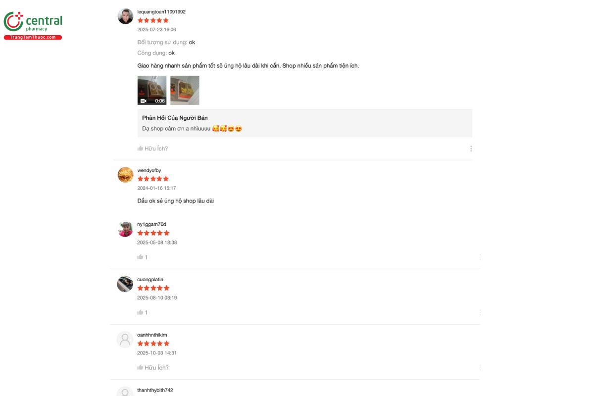 Cảm nhận, đánh giá của những người đã sử dụng Dầu Mãnh Hổ 